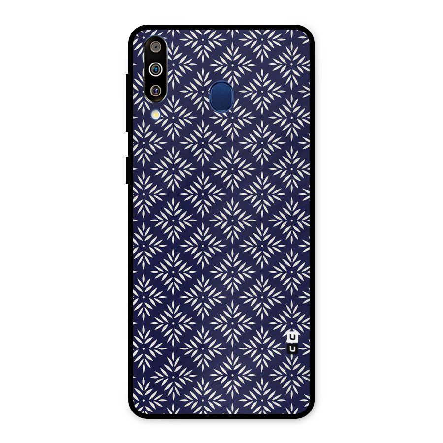 White Petals Pattern Metal Back Case for Galaxy M30