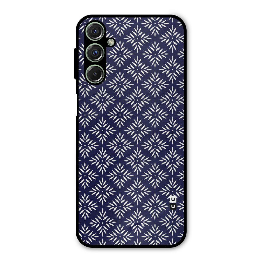 White Petals Pattern Metal Back Case for Galaxy M34
