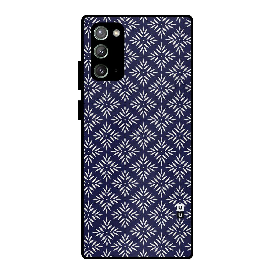 White Petals Pattern Metal Back Case for Galaxy Note 20