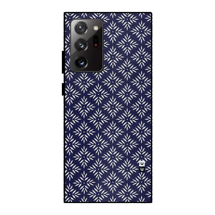 White Petals Pattern Metal Back Case for Galaxy Note 20 Ultra