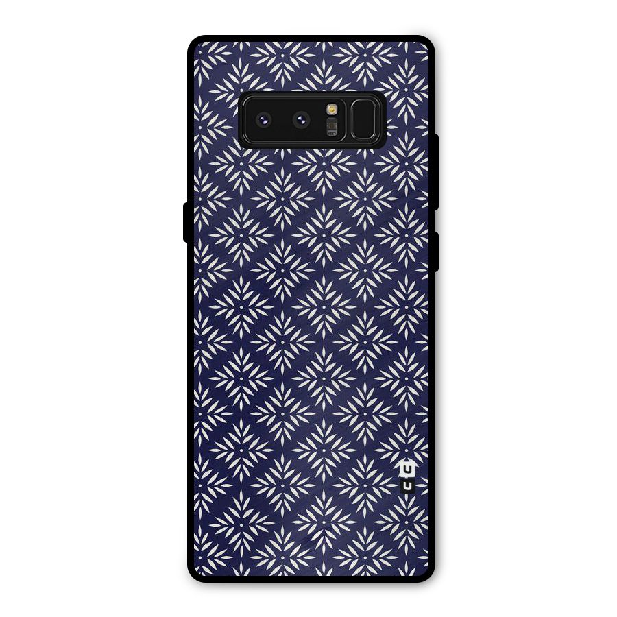 White Petals Pattern Metal Back Case for Galaxy Note 8