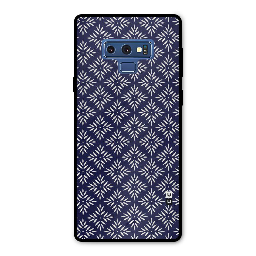 White Petals Pattern Metal Back Case for Galaxy Note 9