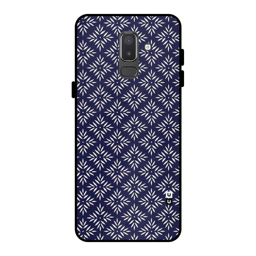 White Petals Pattern Metal Back Case for Galaxy On8 (2018)