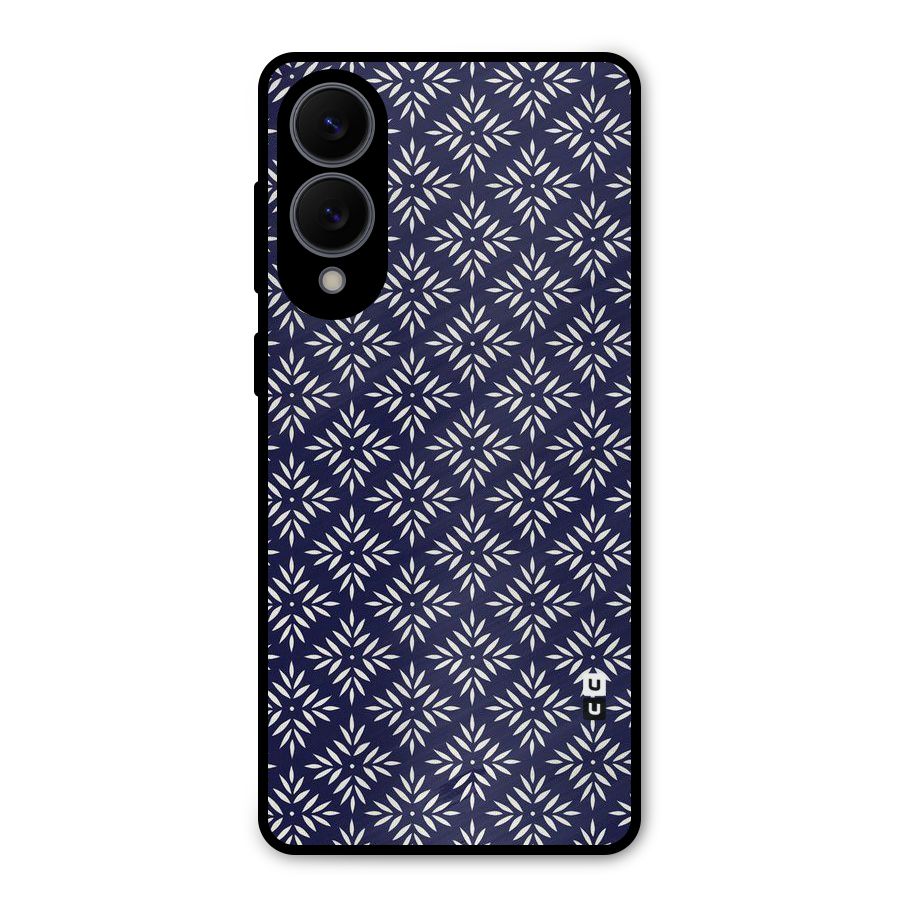 White Petals Pattern Metal Back Case for Galaxy S25 Edge