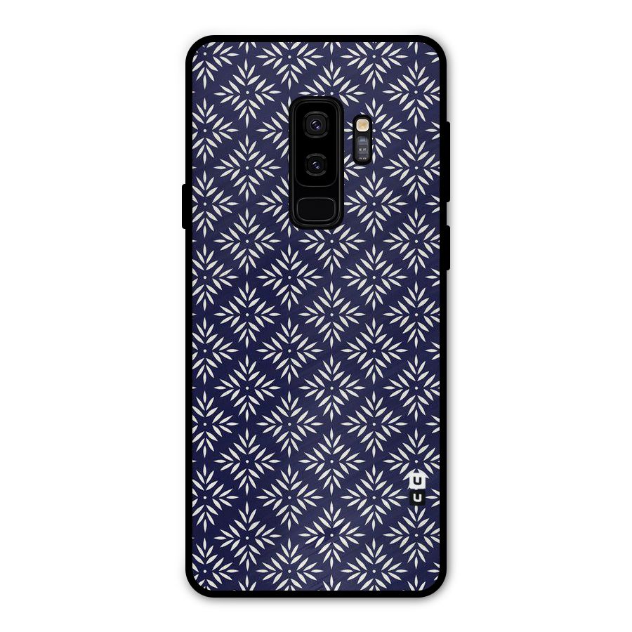 White Petals Pattern Metal Back Case for Galaxy S9 Plus