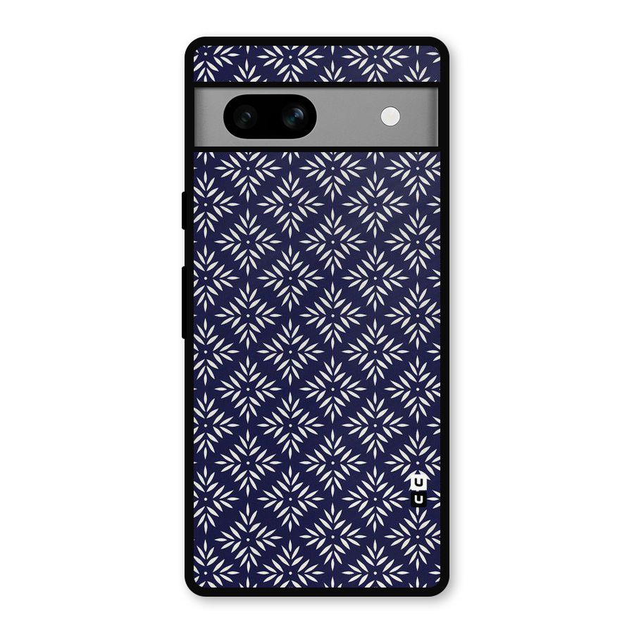 White Petals Pattern Metal Back Case for Google Pixel 7a
