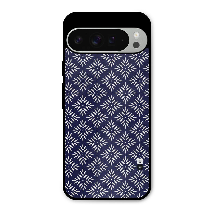 White Petals Pattern Metal Back Case for Google Pixel 9 Pro XL