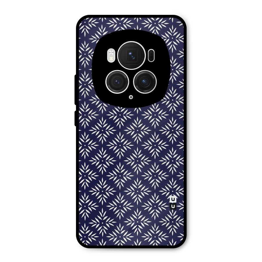 White Petals Pattern Metal Back Case for Honor Magic6 Pro