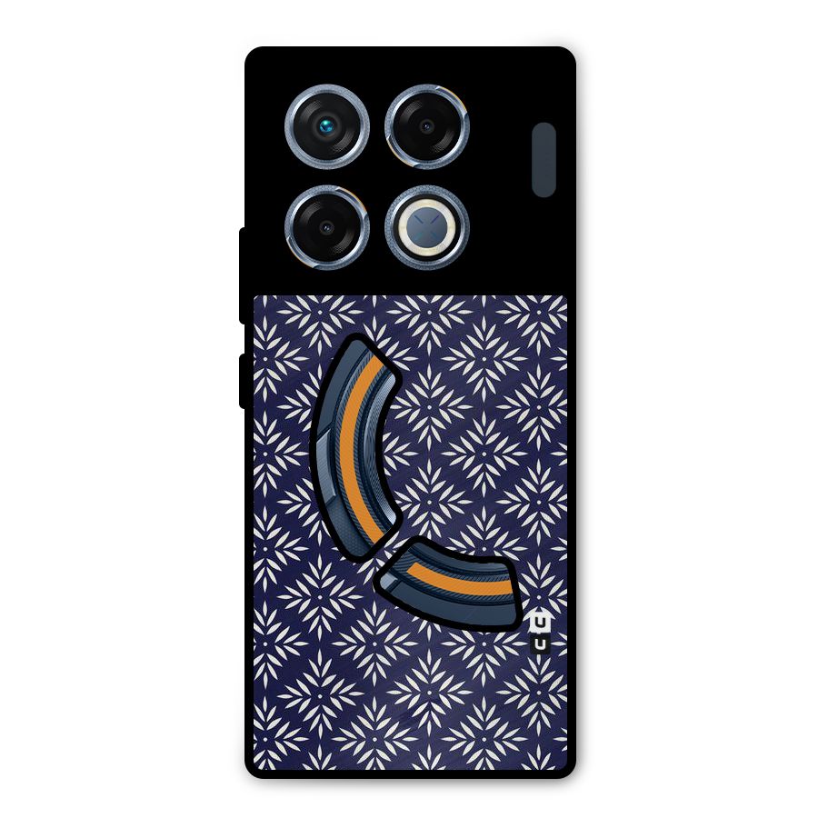 White Petals Pattern Metal Back Case for Infinix GT 20 Pro