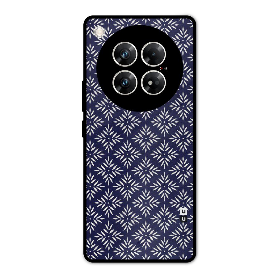 White Petals Pattern Metal Back Case for Infinix Zero 40 5G