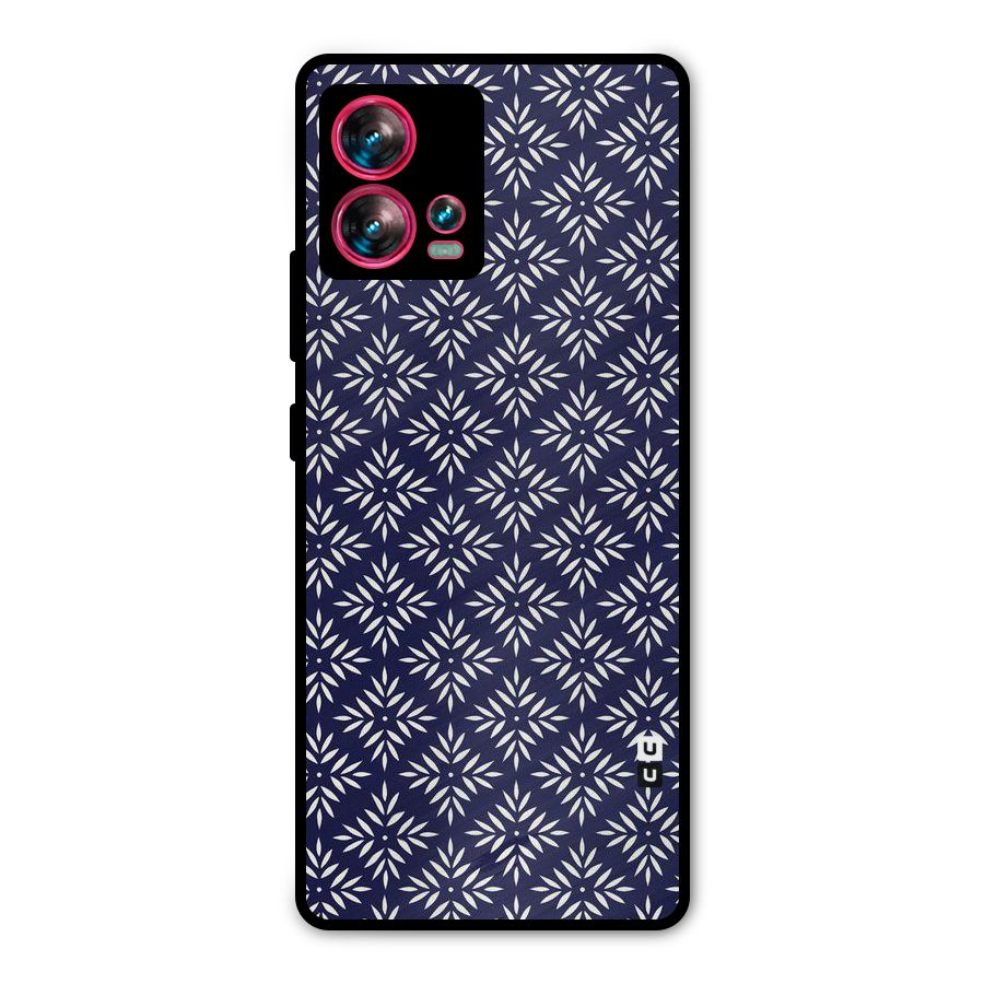 White Petals Pattern Metal Back Case for Motorola Edge 30 Fusion