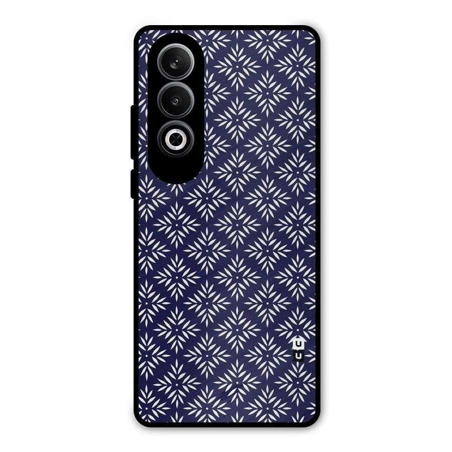 White Petals Pattern Metal Back Case for OnePlus Nord CE4