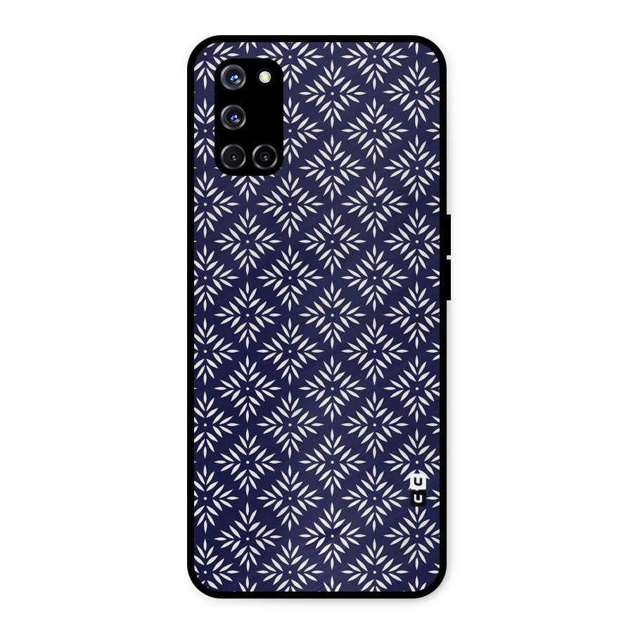 White Petals Pattern Metal Back Case for Oppo A52