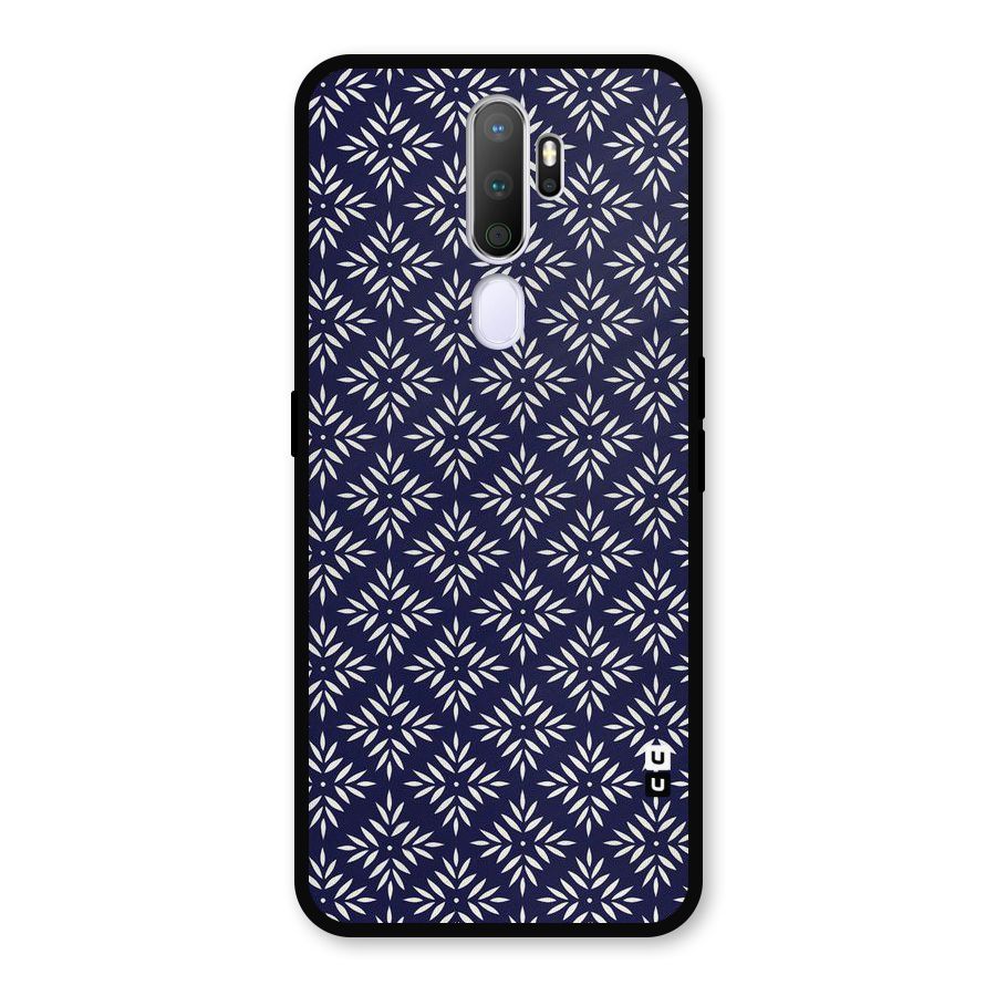 White Petals Pattern Metal Back Case for Oppo A5 (2020)