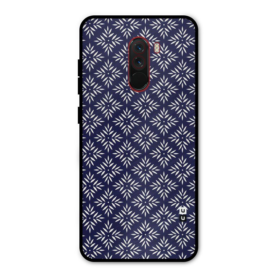 White Petals Pattern Metal Back Case for Poco F1