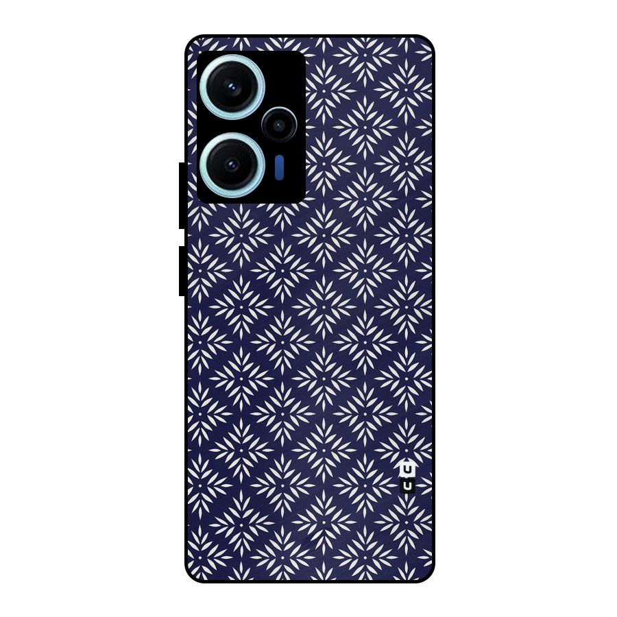 White Petals Pattern Metal Back Case for Poco F5