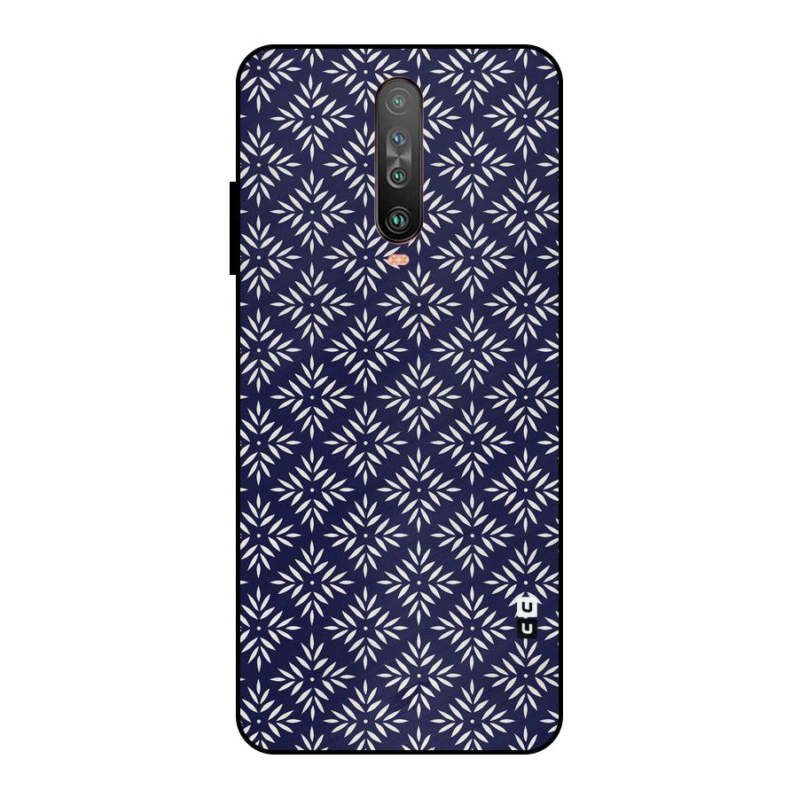 White Petals Pattern Metal Back Case for Poco X2