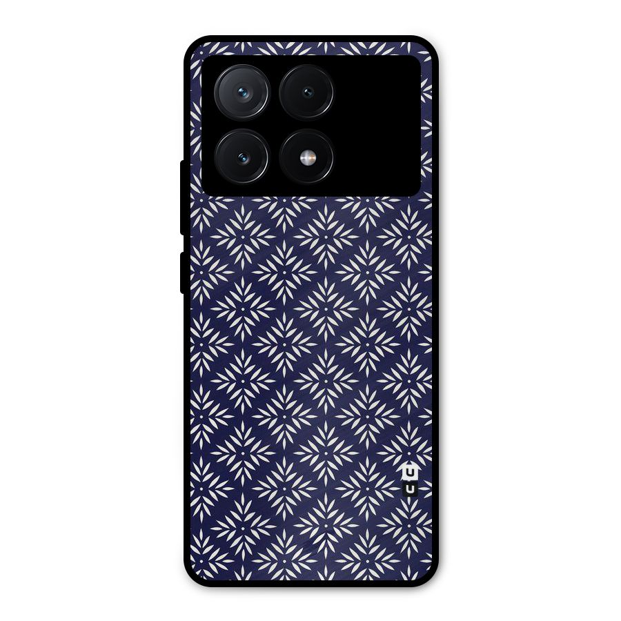 White Petals Pattern Metal Back Case for Poco X6 Pro