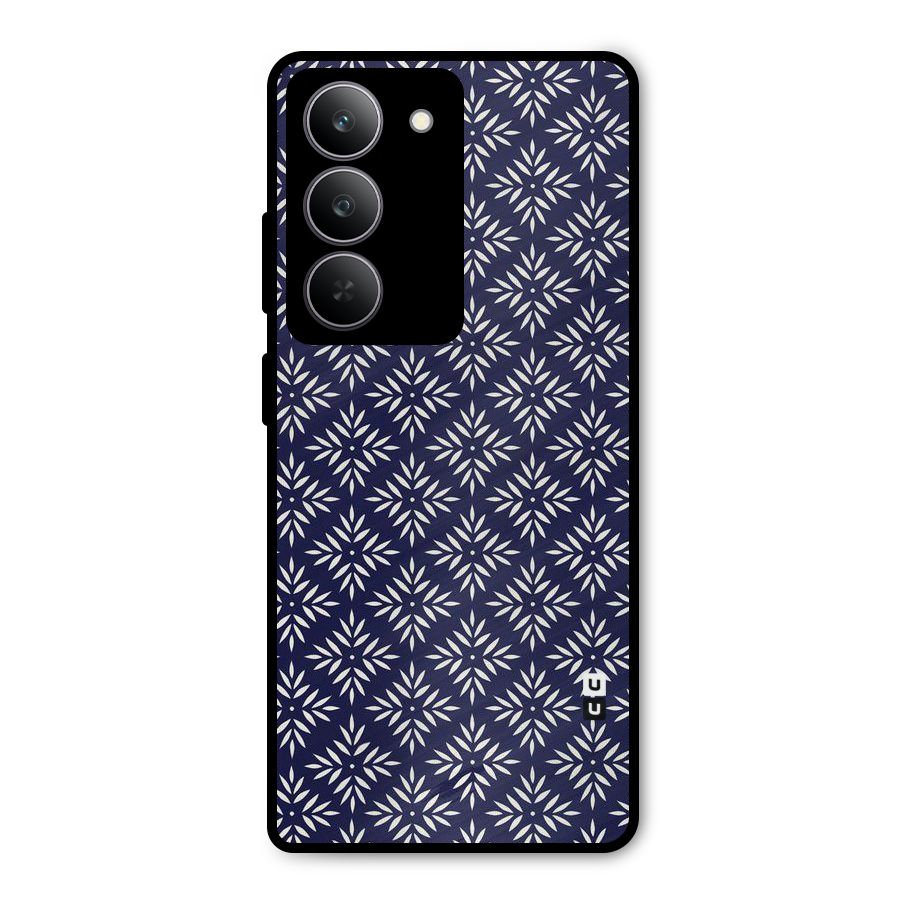 White Petals Pattern Metal Back Case for Realme 14x