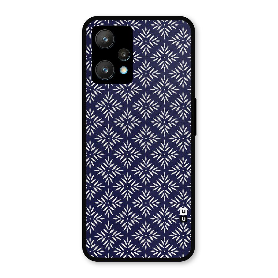 White Petals Pattern Metal Back Case for Realme 9 Pro Plus 5G