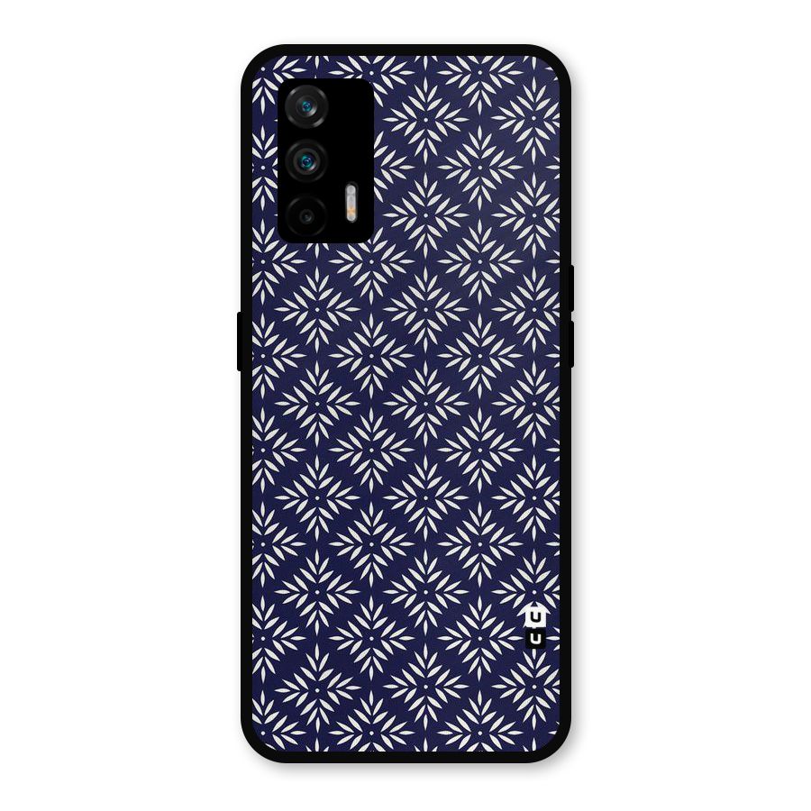 White Petals Pattern Metal Back Case for Realme GT 5G