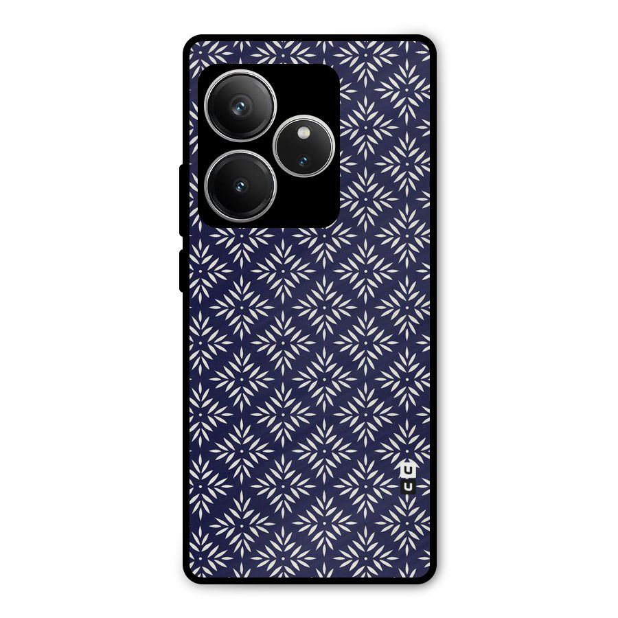 White Petals Pattern Metal Back Case for Realme GT 6