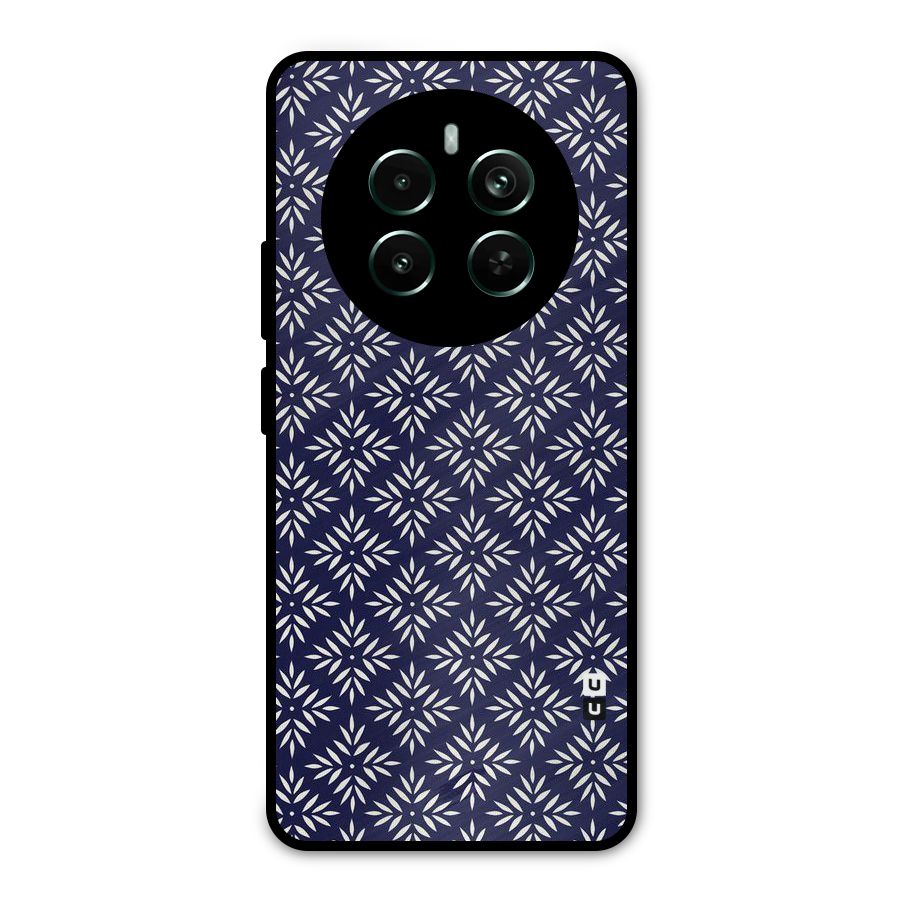 White Petals Pattern Metal Back Case for Realme Narzo 70 Pro