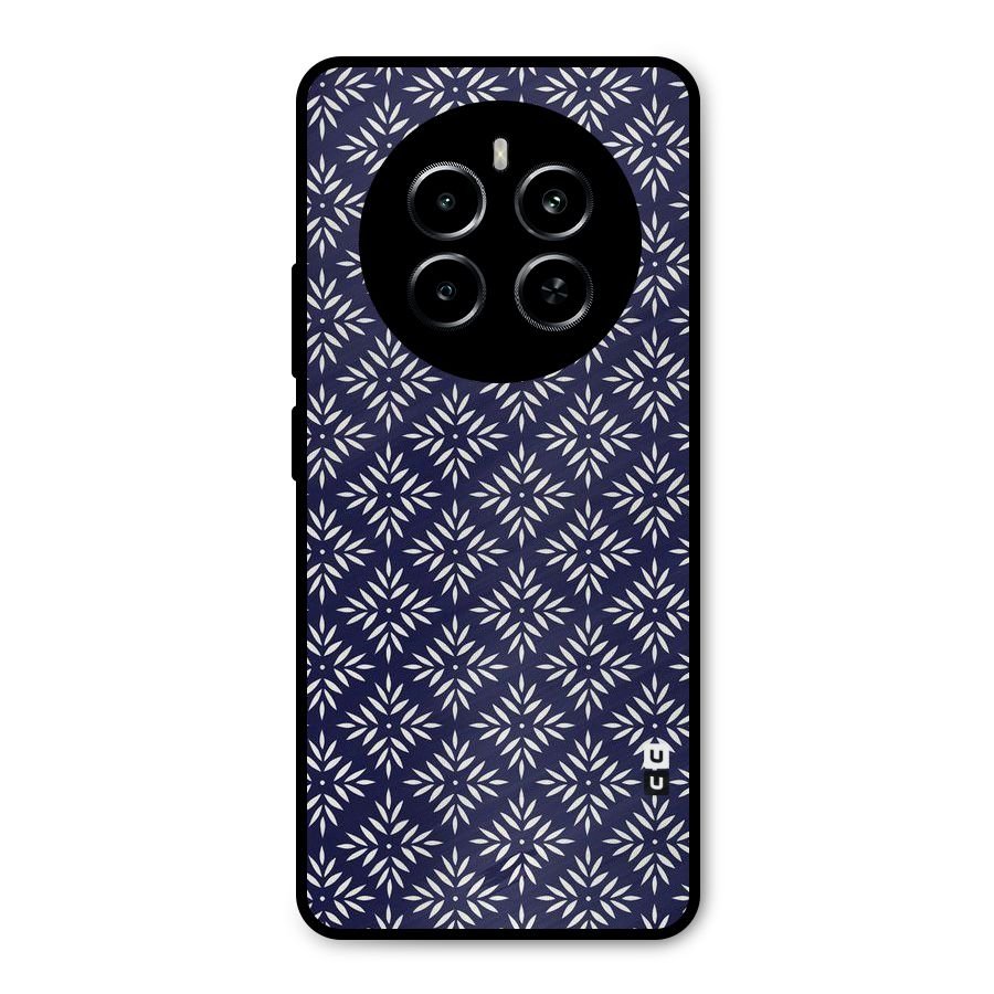 White Petals Pattern Metal Back Case for Realme P1