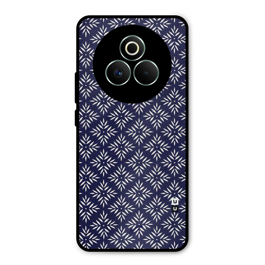 White Petals Pattern Metal Back Case for Realme P3 Pro