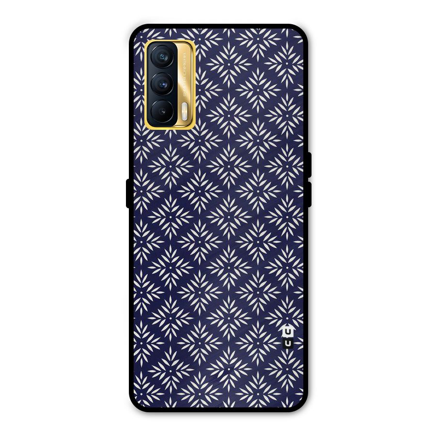 White Petals Pattern Metal Back Case for Realme X7