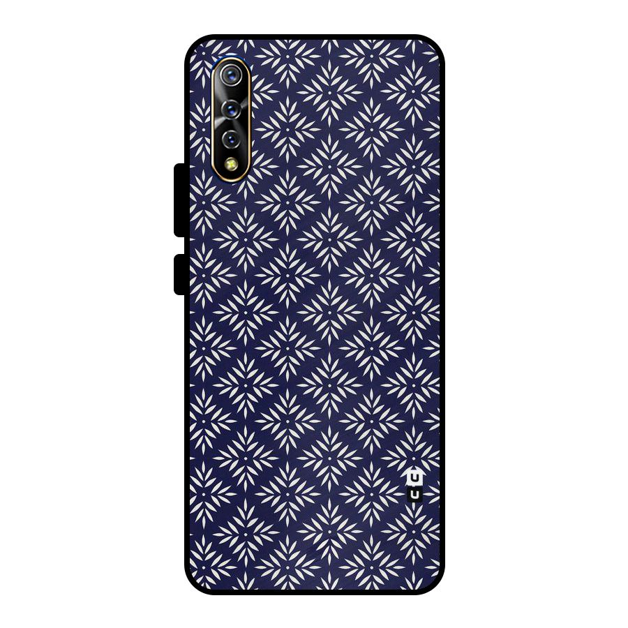 White Petals Pattern Metal Back Case for Vivo S1