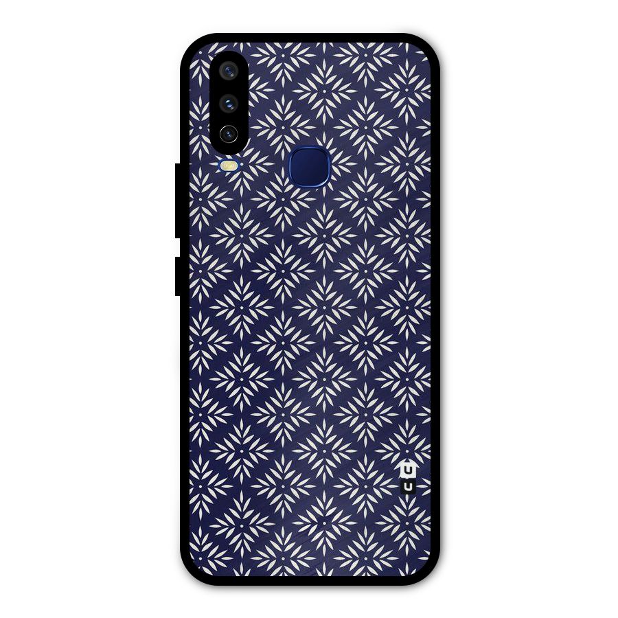 White Petals Pattern Metal Back Case for Vivo V17