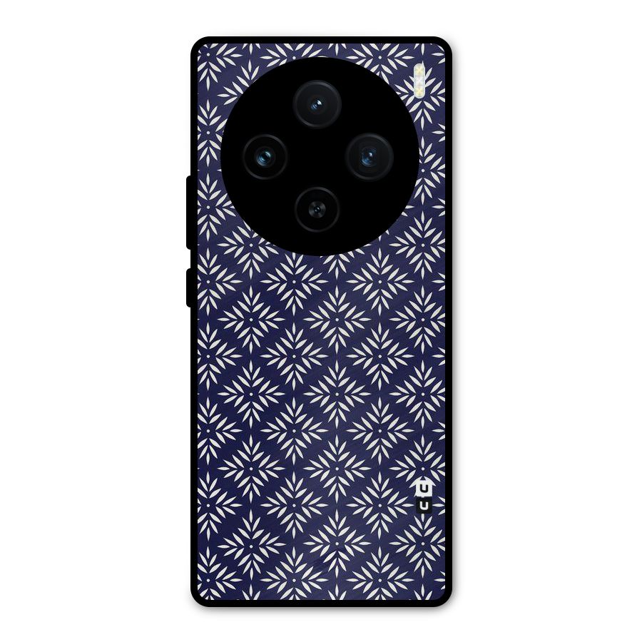White Petals Pattern Metal Back Case for Vivo X100