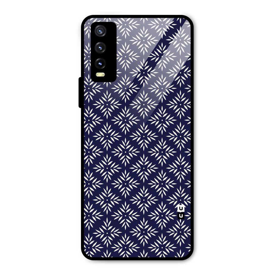 White Petals Pattern Metal Back Case for Vivo Y20g