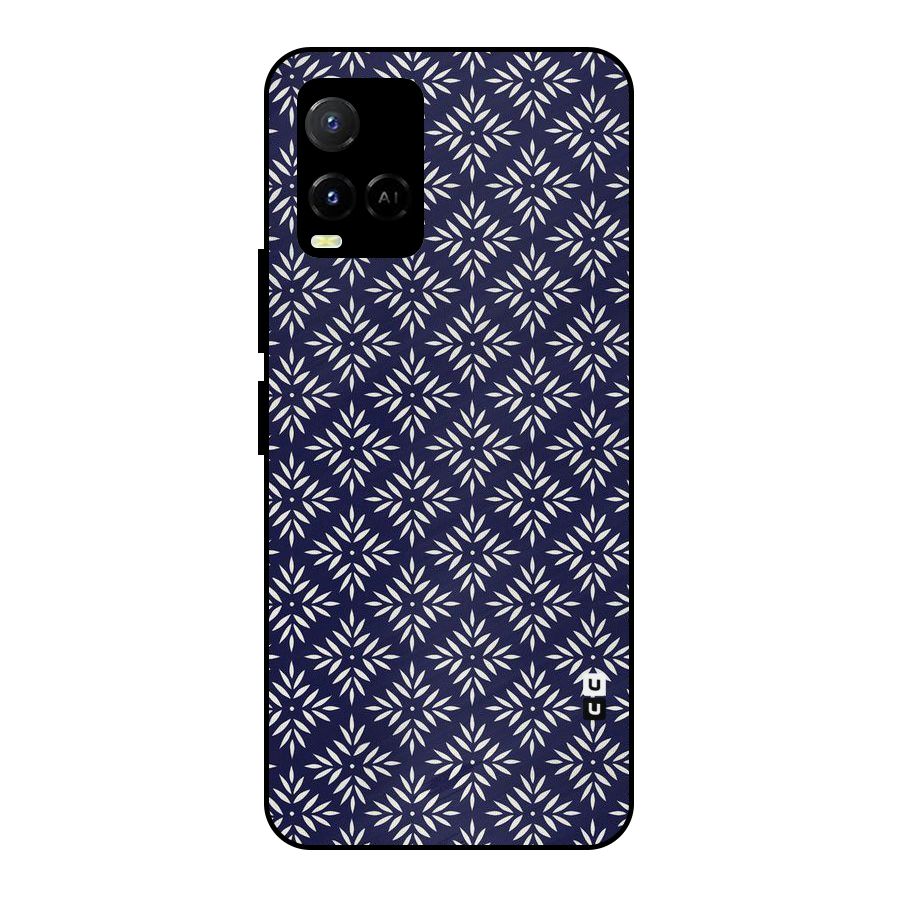 White Petals Pattern Metal Back Case for Vivo Y21T