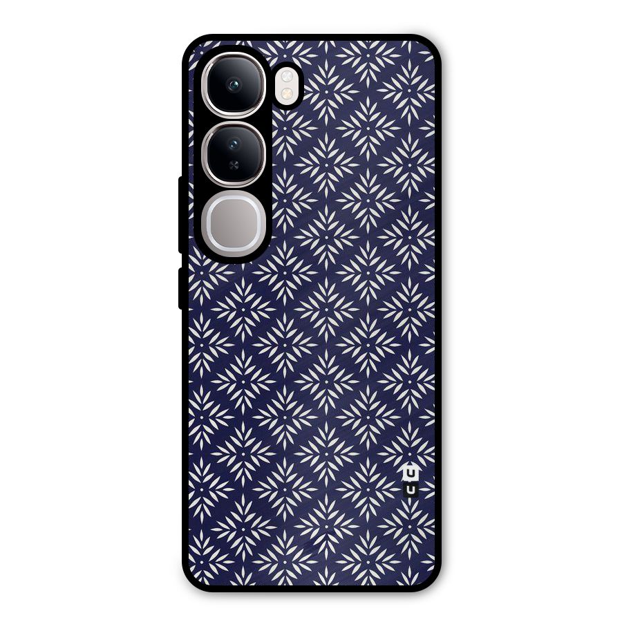 White Petals Pattern Metal Back Case for Vivo Y300