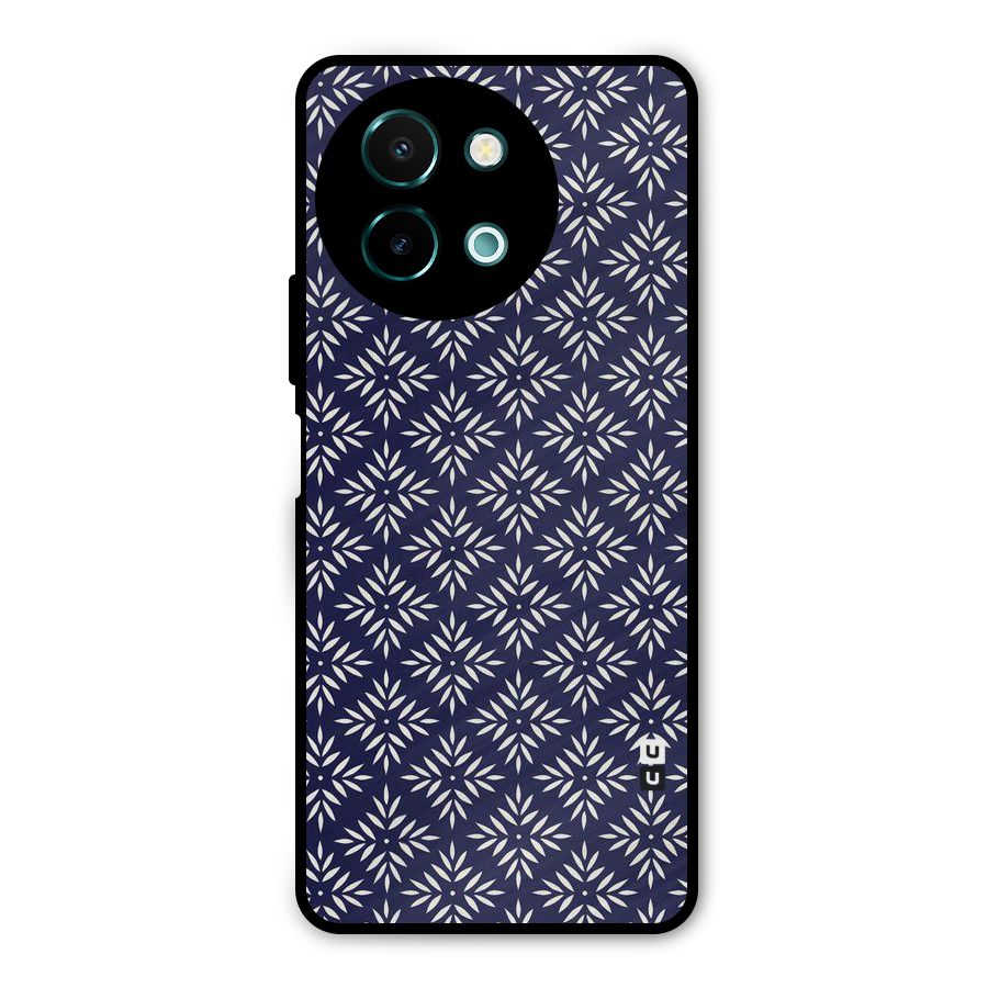 White Petals Pattern Metal Back Case for Vivo Y58