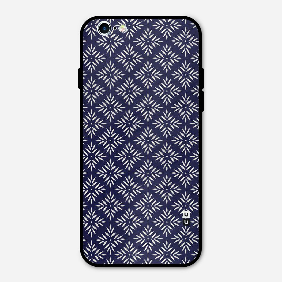 White Petals Pattern Metal Back Case for iPhone 6 6s