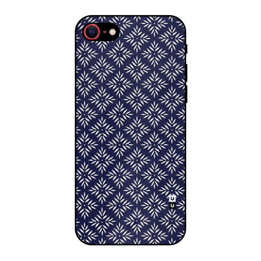 White Petals Pattern Metal Back Case for iPhone 7