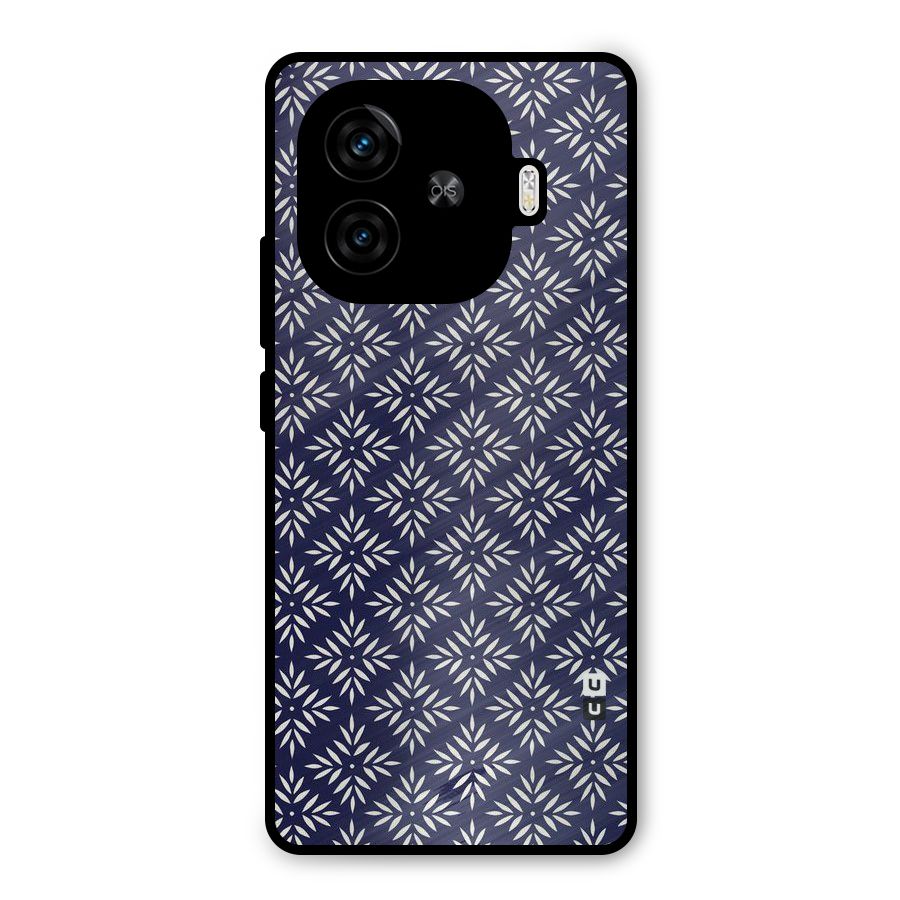 White Petals Pattern Metal Back Case for iQOO Neo 10R