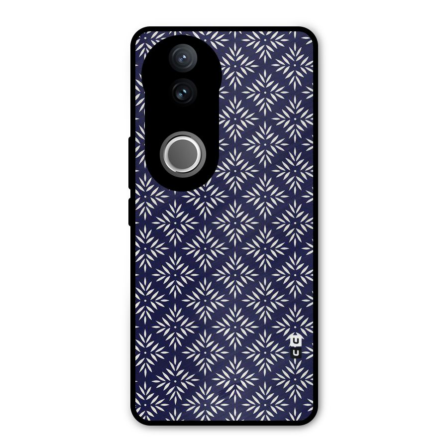 White Petals Pattern Metal Back Case for iQOO Z10R