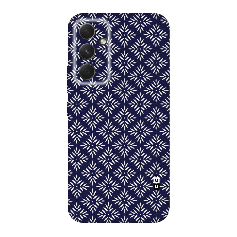 White Petals Pattern Original Polycarbonate Back Case for Galaxy A54