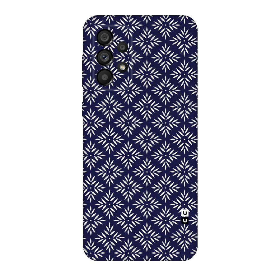 White Petals Pattern Original Polycarbonate Back Case for Galaxy A73 5G