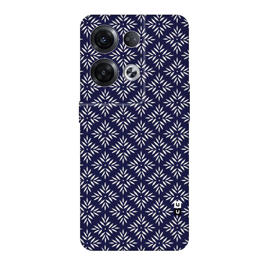 White Petals Pattern Original Polycarbonate Back Case for Oppo Reno8 Pro 5G