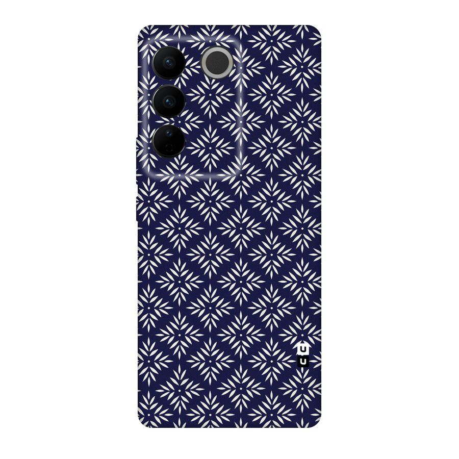 White Petals Pattern Original Polycarbonate Back Case for Vivo V27