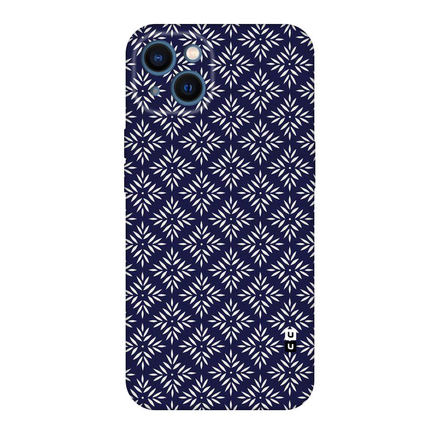 White Petals Pattern Original Polycarbonate Back Case for iPhone 13