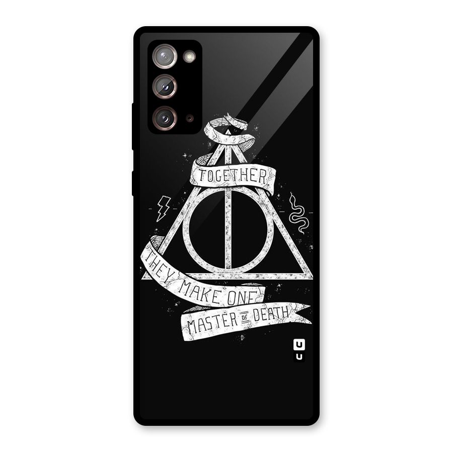 White Ribbon Glass Back Case for Galaxy Note 20