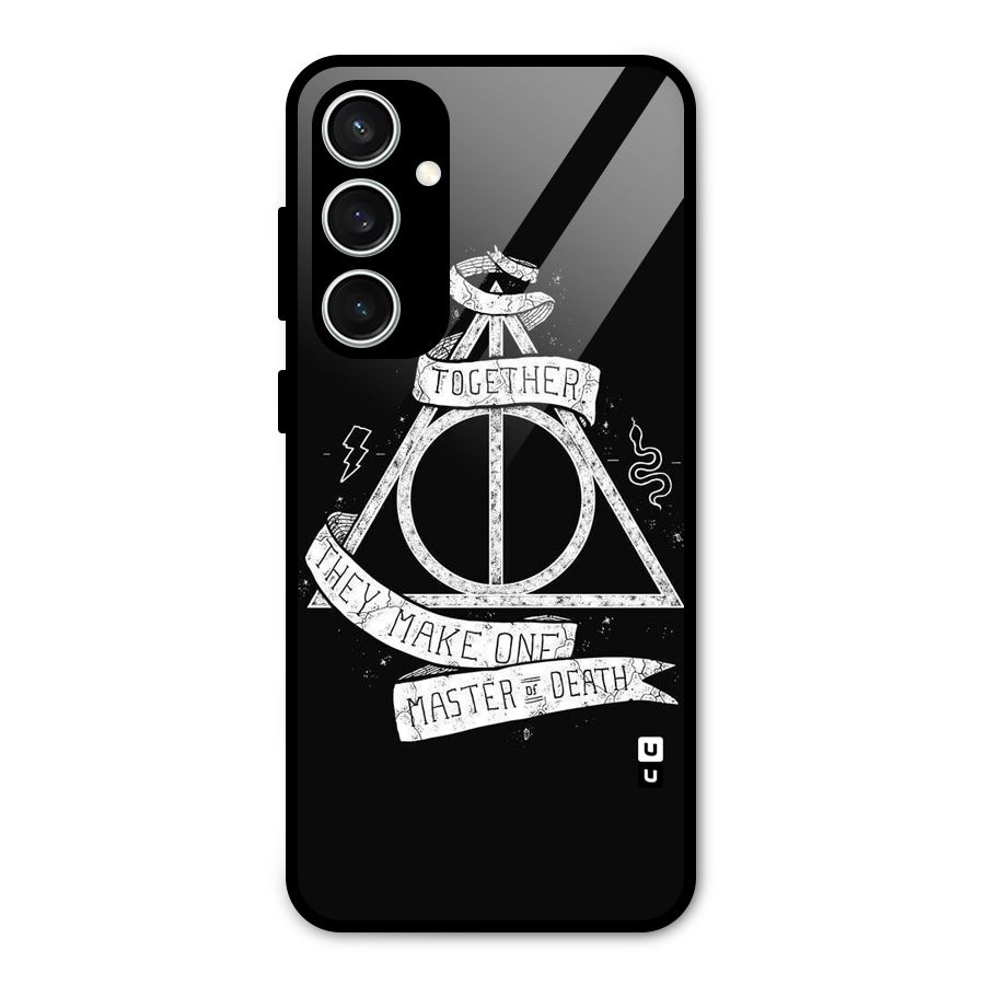 White Ribbon Glass Back Case for Galaxy S23 FE