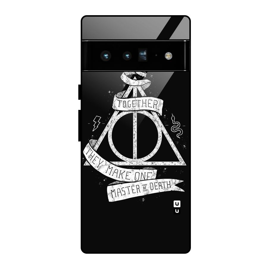 White Ribbon Glass Back Case for Google Pixel 6 Pro
