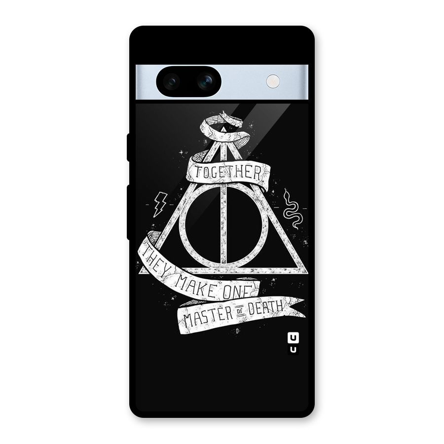 White Ribbon Glass Back Case for Google Pixel 7a